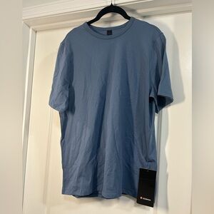 Lululemon Men's Organic Cotton Classic Fit T-Shirt-Washed Denim‎ Color